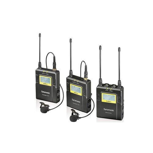  Saramonic UwMIC9 96-Channel Digital UHF Wireless Dual Lavalier Microphone System, Includes 2x TX9 Bodypack Transmitter and RX9 Portable Receiver