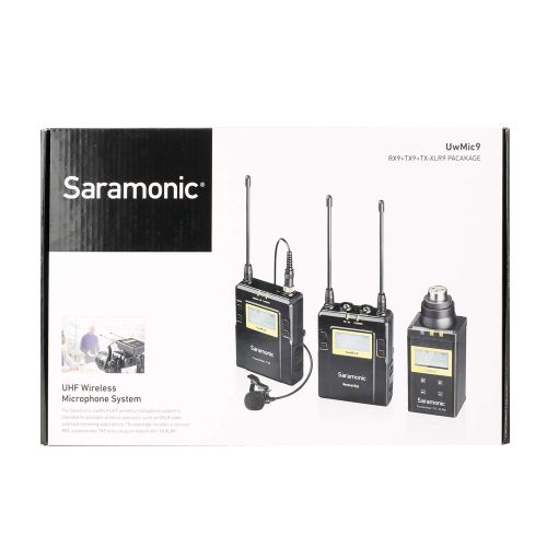  Saramonic UWMIC9 UHF Wireless XLR Microphone System with XLR Plug-in Transmitter, Receiver Unit with Camera Mount & XLR3.5mm Outputs Vlog Interview Youtube