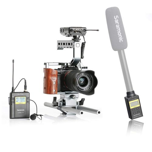  Saramonic UWMIC9 UHF Wireless XLR Microphone System with XLR Plug-in Transmitter, Receiver Unit with Camera Mount & XLR3.5mm Outputs Vlog Interview Youtube