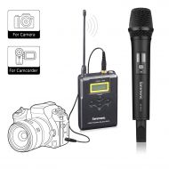 Wireless Handheld Microphone for Camera,Saramonic Uwmic15A UHF Interview Microphone System for Video Recording,Nikon,Canon, DSLR,DV Camcorder (3.5mm TRS Jack)