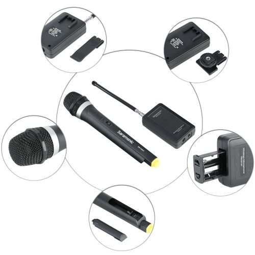  Saramonic Professional Portable Wireless VHF Handheld Microphone System for DSLR CameraVideo Camcorder, Compatible with CanonNikonSonyPanasonicBlackMagicZoomTascamRoland