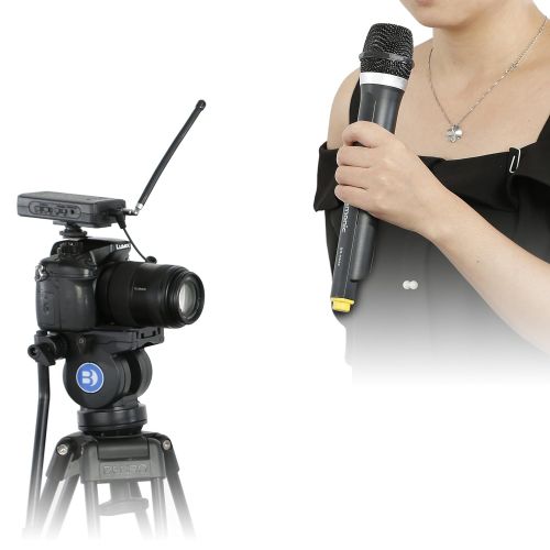  Saramonic Professional Portable Wireless VHF Handheld Microphone System for DSLR CameraVideo Camcorder, Compatible with CanonNikonSonyPanasonicBlackMagicZoomTascamRoland