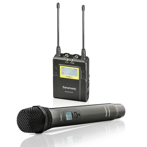  Saramonic Uhf Wireless Handheld Type Microphone System with 2-Ch Receiver Professional Video Microphone (UwMic9RX9HU9)