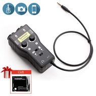 Saramonic SmartRig+ 2-Channel XLR/3.5mm Karaoke Microphone Audio Mixer with Cleaning Cloth Preamp & Guitar Interface for DSLR Cameras Camcorder iPhone 8 8x 7 7 plus iPad iPod Andro