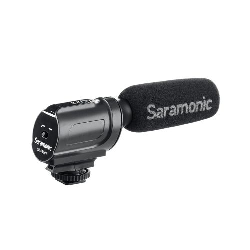  Saramonic SR-PMIC1 Super-Cardioid Unidirectional Condenser Microphone with Integrated Shockmount, Low-Cut Filter & Battery-Free Operation for DSLR Cameras & Camcorders