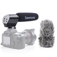 Camera Microphone,Saramonic VMIC Pro Super Directional Condenser Video Microphone Professional Camcorder Recording Interview Mic& Furry Windscreens for Nikon/Canon DSLR Camera DV R