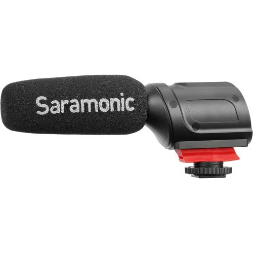  Saramonic SR-PMIC1 Pro Super-Cardioid Unidirectional Condenser Microphone with Integrated Shockmount, Low-Cut Filter & Battery-Free Operation for DSLR Cameras & Camcorders (BlackR