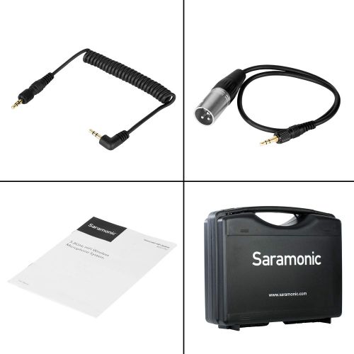  Saramonic Vmiclink5 Hi-Fi 5.8GHz 3-Channel Wireless Lavalier Microphone System with Transmitter & Receiver for DSLR Cameras Camcorder TV Gathering Professional Interview Speech Mic