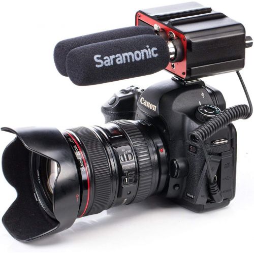  DSLR Preamp,Audio Mixer, Saramonic PAX1 Microphone Adapter with Phantom Power, Dual XLR, 6.3mm, 3.5mm Inputs + 3.5mm Output for DSLR Camera, Mirrorless, or Camcorders