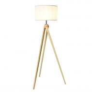 Sararoom LED Tripod Floor Lamp Wood for Living Room Bedroom