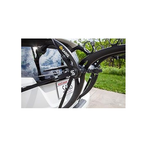  Saris Bike Racks, Bones EX Car Trunk Bicycle Rack Carrier, Mounts 2 Bikes, Black