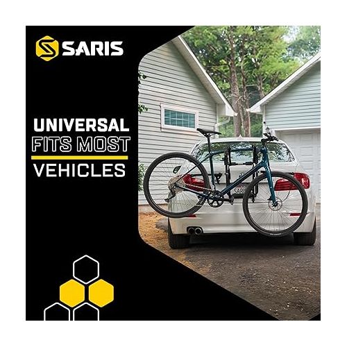  Saris Guardian Trunk Bike Rack - Foldable and Compact, American-Made Steel, Easy Assembly, Secure Bike Transit, Fits Most Sedans, Hatchbacks, Vans for Bikes up to 35 lbs. Each