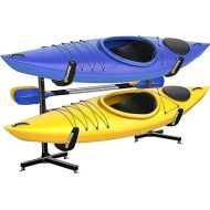 Saris Kayak Storage Rack, Heavy Duty Freestanding Storage for Two-Kayak, SUP, Canoe & Paddleboard for Indoor, Outdoor, Garage, Shed, or Dock, Adjustable Levels