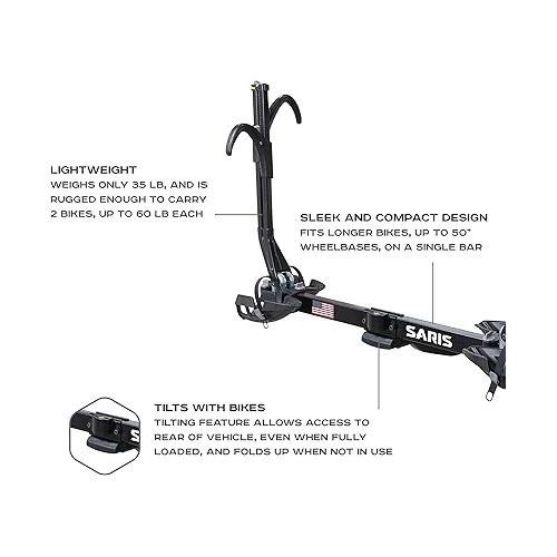  Saris Superclamp Ex 2 Bike Hitch Car Rack , Black