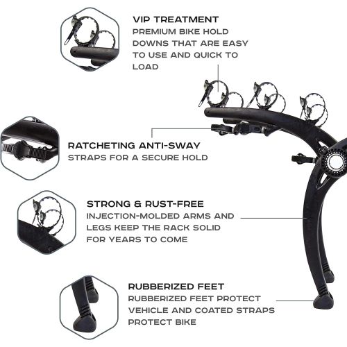  Saris Bones, EX, and Super Bike Rack Trunk or Hitch Carrier, Mount 2-4 Bicycles