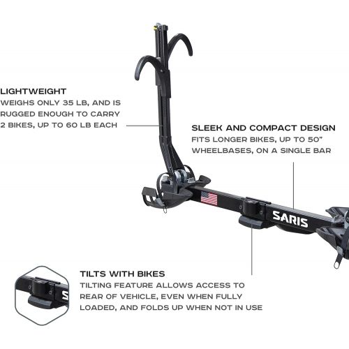  Saris Superclamp EX Bike Hitch Car Rack, Mount 2-4 Bikes, Plus Cargo Option