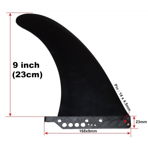  SaruSURF 9 US box center fin Dolphin Skeg hard plastic 23cm for longboard SUP airSUP paddleboard all inflatable SUP with Air7 box