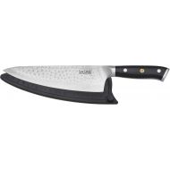 [아마존베스트]Sasaki Takumi Japanese AUS-10 Stainless Steel Chef Knife with Locking Sheath, 8-Inch, Black