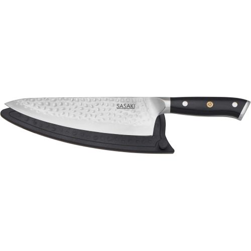  [아마존베스트]Sasaki Takumi Japanese AUS-10 Stainless Steel Chef Knife with Locking Sheath, 8-Inch, Black