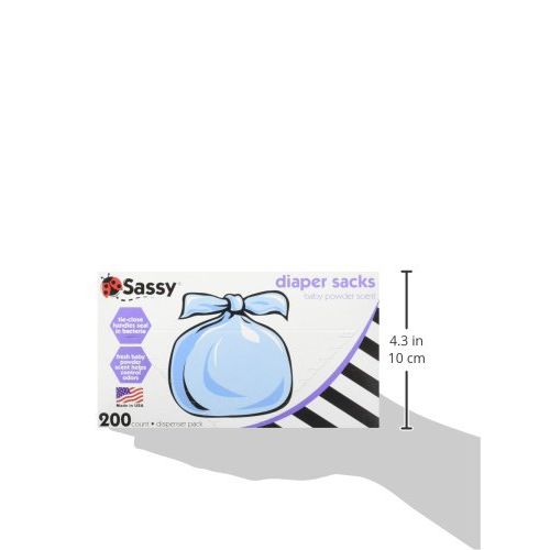  [아마존베스트]Sassy Baby Disposable Diaper Sacks, 200 Count