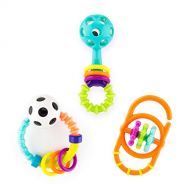 [아마존베스트]Sassy My First Rattles Newborn Gift Set with 3 Soft and Flexible Rattles, Ages 0+ Months