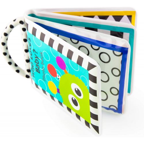  Sassy Developmental Look Book Photo Album | High Contrast Colors and Patterns | Drool Resistant Pages Hold Photos | Great Baby Shower Gift