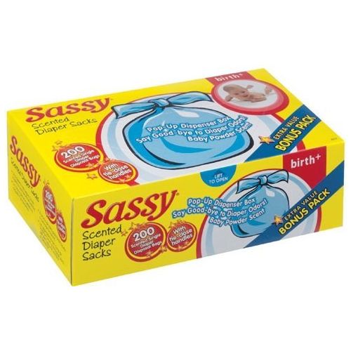  Sassy Disposable Scented Diaper Sacks - 200 ct - 5 pk by Sassy
