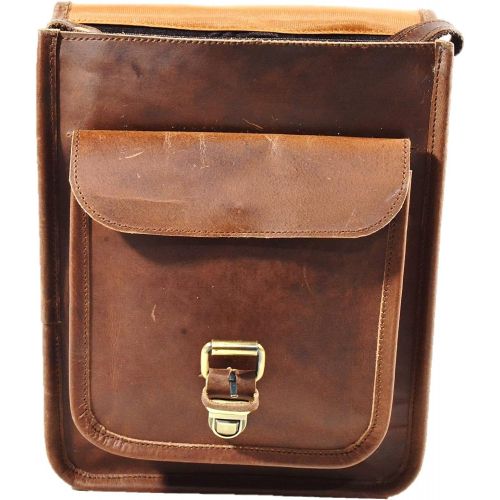  [아마존베스트]Satchel and Fable Leather I Pad Messenger Tablet Cross Body Shoulder Bag 11 Inch