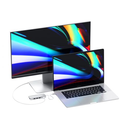 사테치 Satechi Aluminum Multi-Port Adapter V2-4K HDMI (30Hz), Gigabit Ethernet, USB-C Pass-Through, SDMicro Card Readers, USB 3.0 Ports for 20162017 MacBook Pro, 201520162017 MacBook