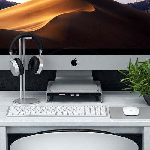 사테치 Satechi USB Type-C Aluminum Monitor Stand Hub for Apple iMac (Silver)