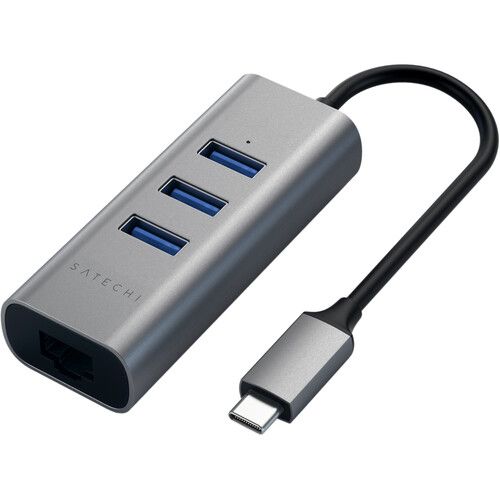 사테치 Satechi USB Type-C 2-in-1 Hub (Space Gray)