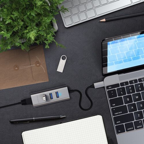 사테치 Satechi USB Type-C 2-in-1 Hub (Space Gray)