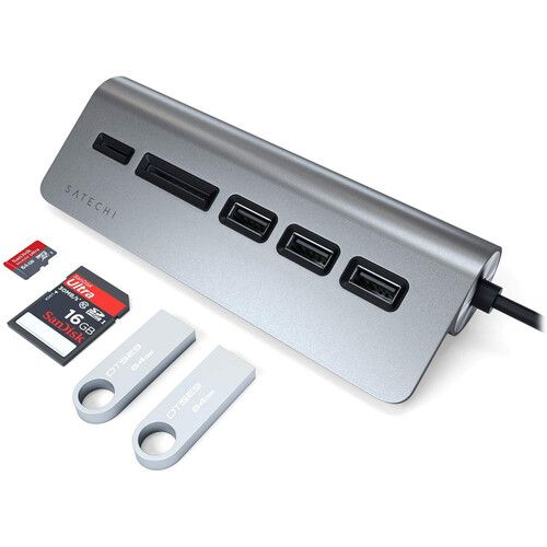 사테치 Satechi USB Type-C Combo Hub (Space Gray)