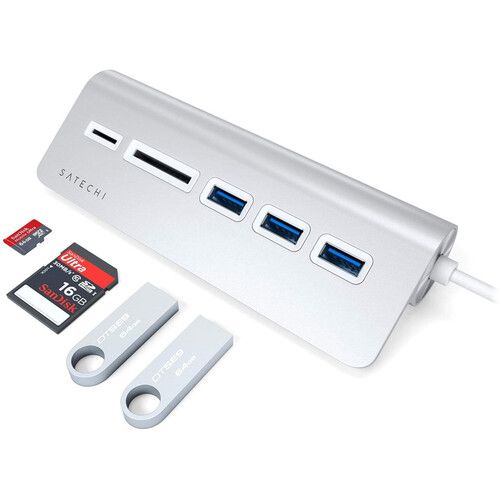 사테치 Satechi USB Type-C Combo Hub (Silver)