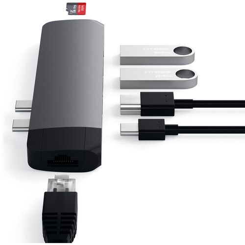 사테치 Satechi USB Type-C Pro Hub Adapter with Ethernet (Space Gray)