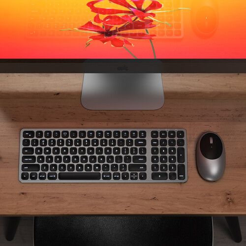 사테치 Satechi Compact Backlit Bluetooth Keyboard for Mac (Space Gray)