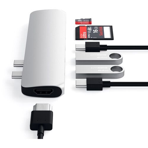 사테치 Satechi USB Type-C Pro Hub Adapter (Silver)