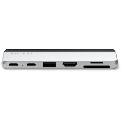사테치 Satechi 6-in-1 Dual USB-C Hub for Surface Pro 9 (Platinum)