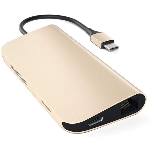 사테치 Satechi 8-in-1 USB Type-C Multi-Port Adapter (Gold)