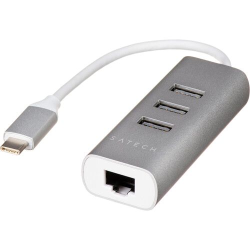 사테치 Satechi USB Type-C 2-in-1 Hub (Silver)