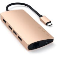 Satechi USB Type-C Multi-Port Adapter 4K with Ethernet V2 (Gold)