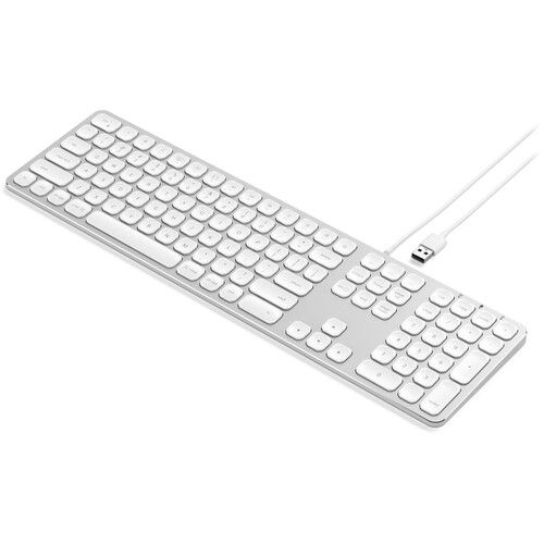 사테치 Satechi Aluminum Wired USB Keyboard for Mac (Silver)