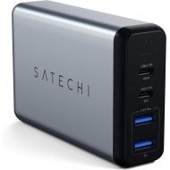 [아마존 핫딜] Satechi 75W Dual Type-C PD Travel Charger Adapter with 2 USB-C PD & 2 USB 3.0 - Compatible with 2019 MacBook Pro, 2018 MacBook Air, iPhone 11 Pro Max/11 Pro/11