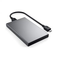 Satechi Aluminum USB Type-C External HDD Hard Drive Disk Enclosure Case - Up to 10 Gbps - Compatible with Most 2.5-inch HDD and SSD (Space Gray)