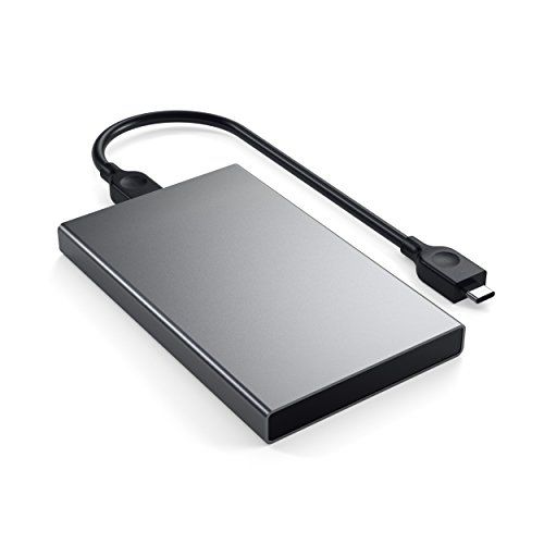 사테치 Satechi Aluminum USB Type-C External HDD Hard Drive Disk Enclosure Case - Up to 10 Gbps - Compatible with Most 2.5-inch HDD and SSD (Space Gray)