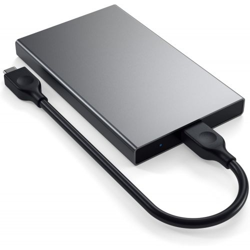 사테치 Satechi Aluminum USB Type-C External HDD Hard Drive Disk Enclosure Case - Up to 10 Gbps - Compatible with Most 2.5-inch HDD and SSD (Space Gray)