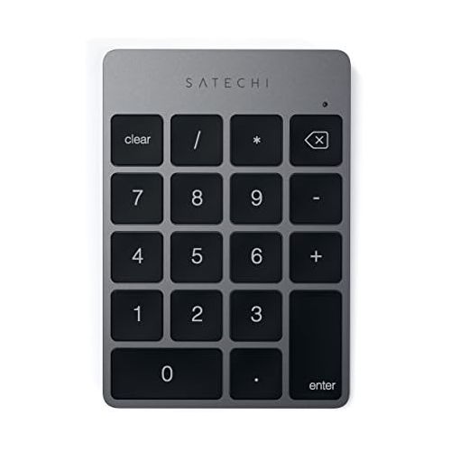 사테치 [아마존베스트]SATECHI Bluetooth 18 Key Number Keypad Keyboard Extender - Compatible with 2020/2019/2018/2017 iMac/iMac Pro, MacBook Air/MacBook Pro, iPad Air/iPad/iPad Pro, iPhone and More