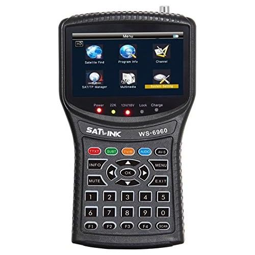  SatLink SATLINK WS-6960 DVB-S&DVB-S2 HD MPEG4 Satellite Finder Satellite Meter Constellation analyzer 4.3 Inch LCD Screen