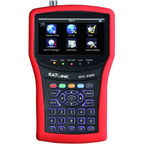  SatLink SATLINK WS-6960 DVB-S&DVB-S2 HD MPEG4 Satellite Finder Satellite Meter Constellation analyzer 4.3 Inch LCD Screen