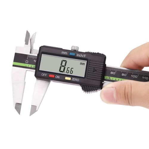  [아마존베스트]Sattiyrch Digital Caliper Stainless Steel with Large LCD Screen 6 Inch Millimeter Fractions Conversion Electronic Vernier Caliper Measuring Tool (6 inch)